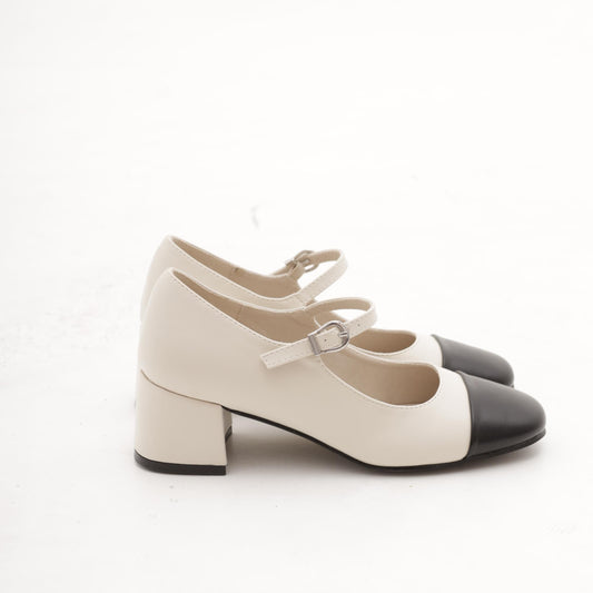 MARY JANE PUNTALE 1 CINTURINO PANNA MP8002PUPA CHOCOLA