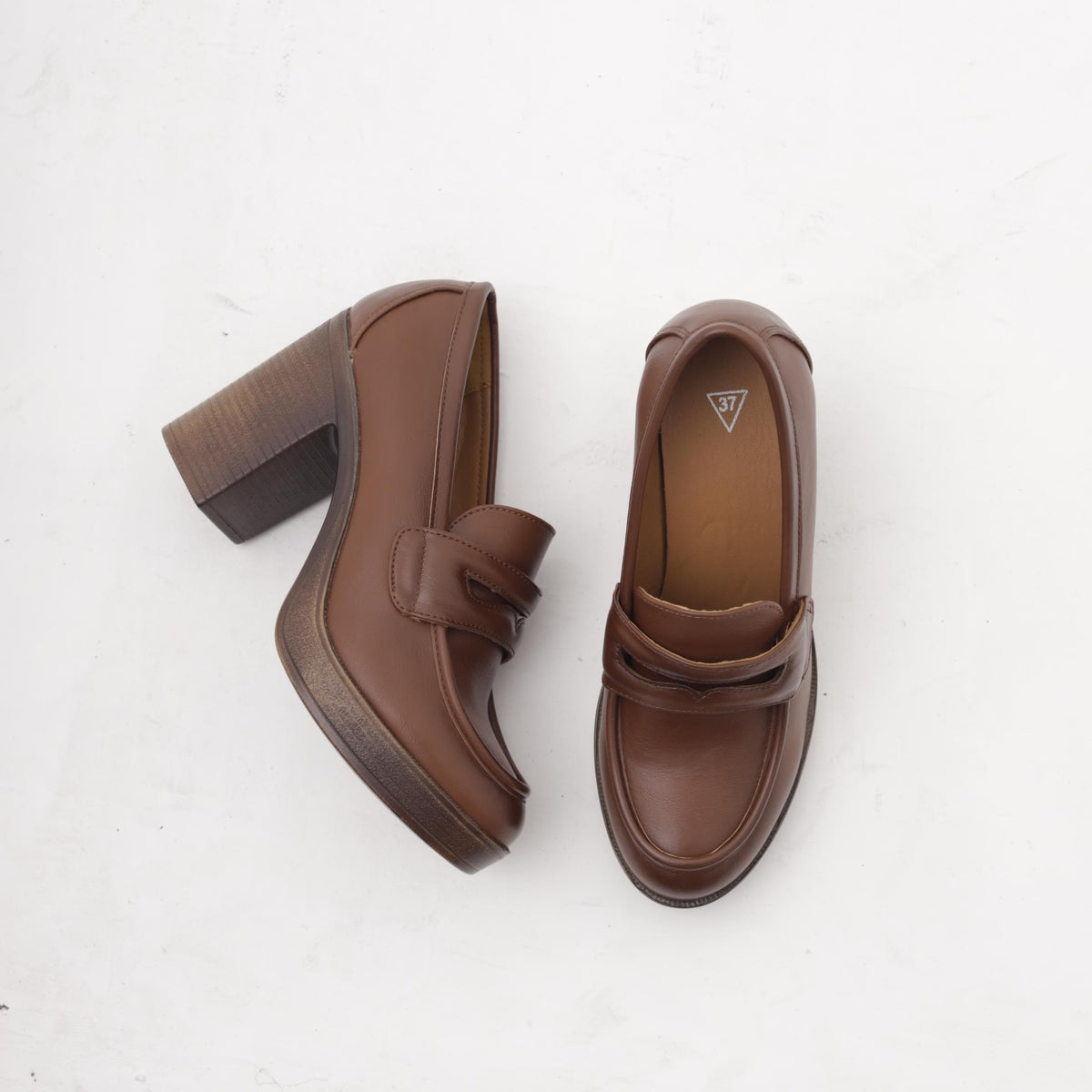 MOCASSINO TACCO MARRONE