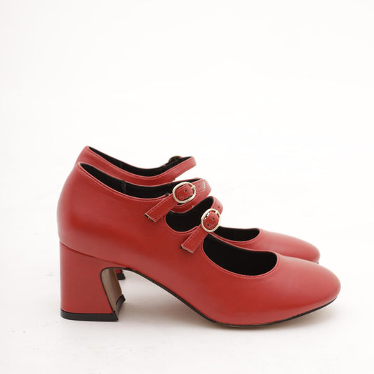 MARY JANE 2 CINTURINI ROSSO