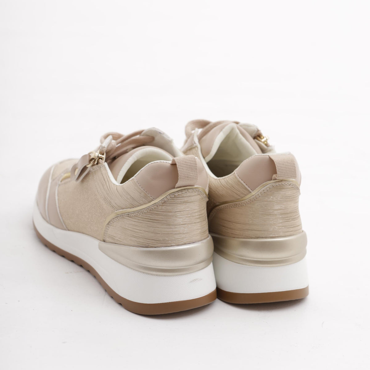 SNEAKERS SHINY ZIP NUDE