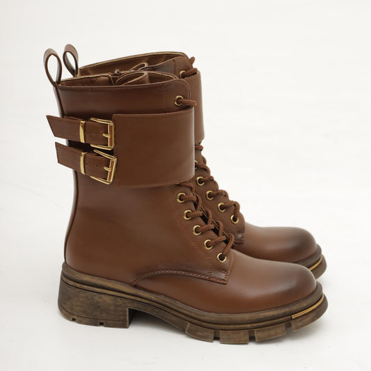 ANFIBIO CON FIBBIE CAVIGLIA MARRONE MP710-1PUMR CHOCOLA