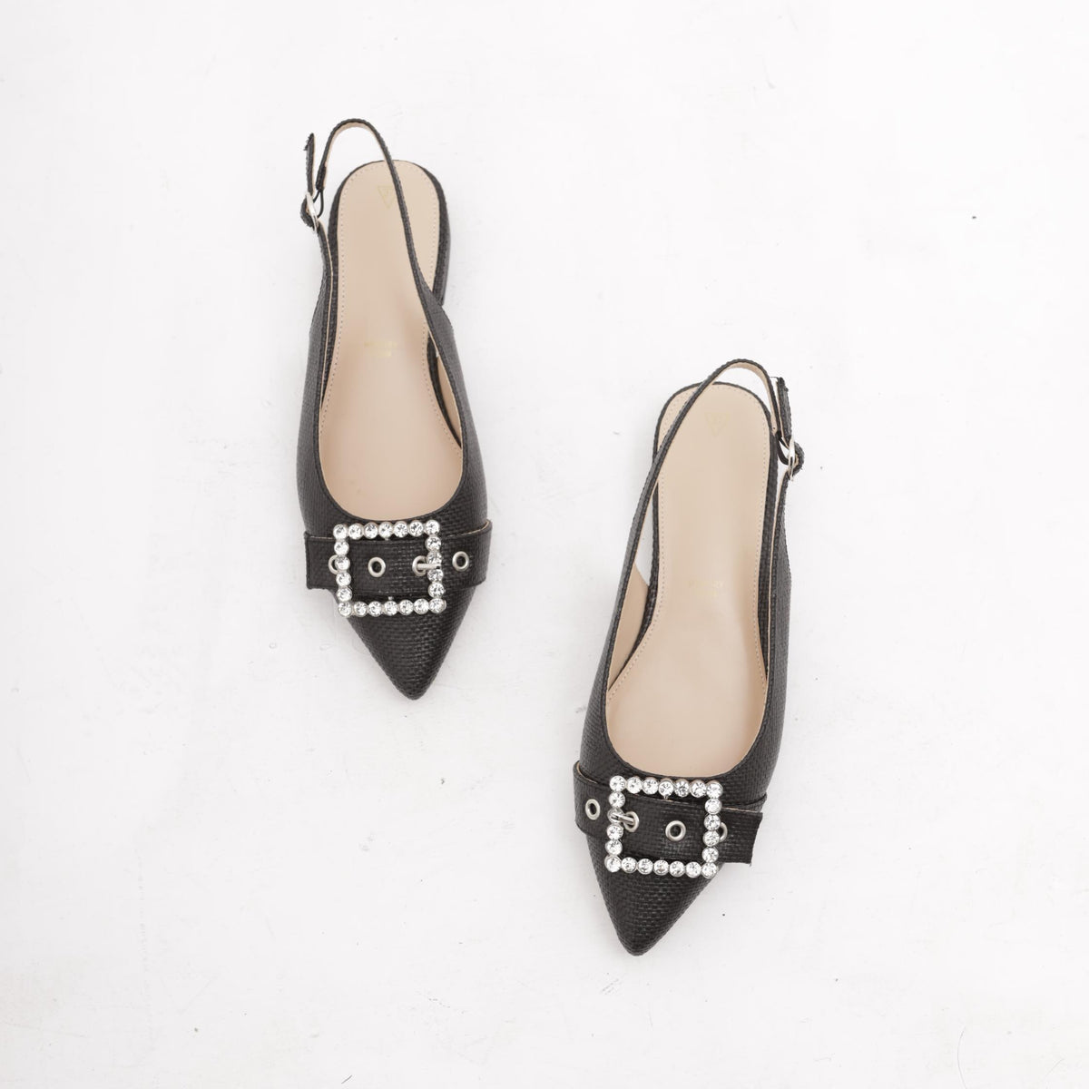 SLINGBACK CANVAS CON FIBBIA NERO