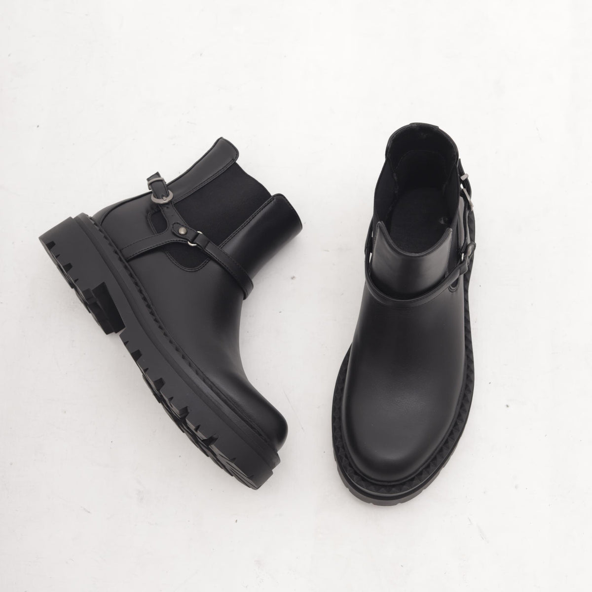 STIVALETTO BASSO ELASTICO E GHETTA NERO