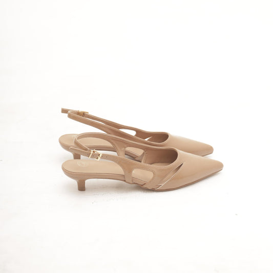 SLINGBACK INTAGLI DARK NUDE
