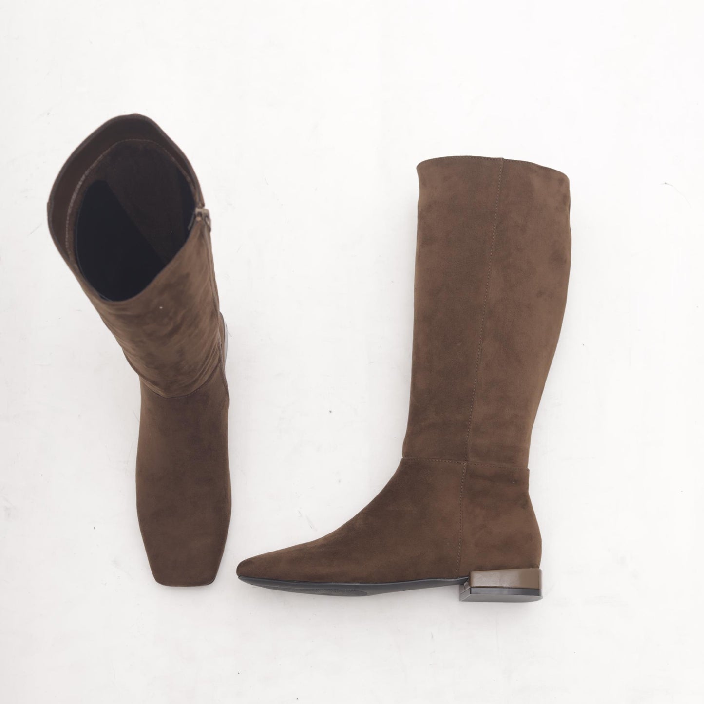 STIVALE FLAT LISCIO MARRONE