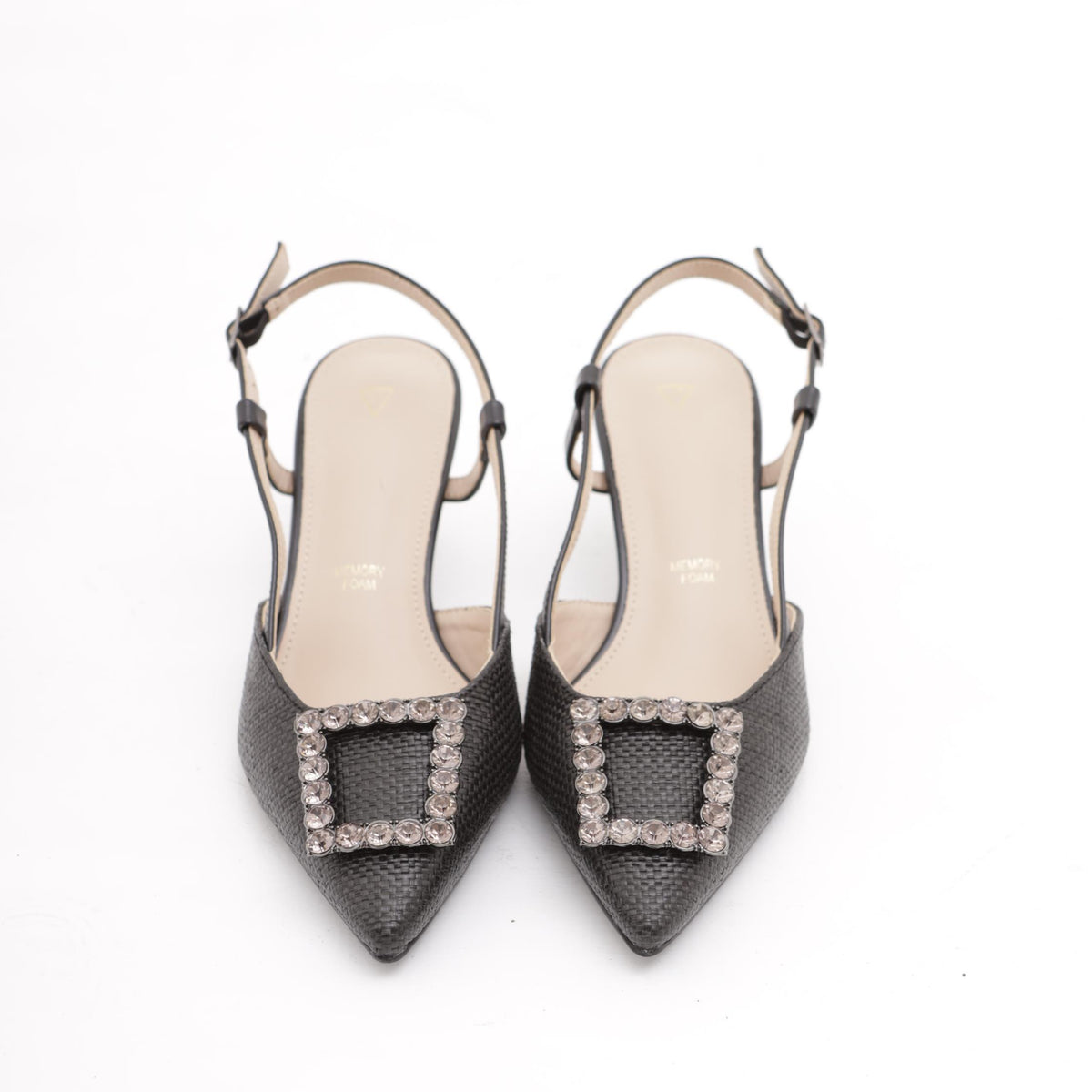 SLINGBACK CANVAS BASSA NERO