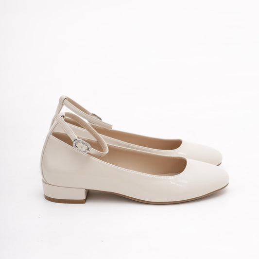 DECOLLETE' BASSA CINTURINO PANNA