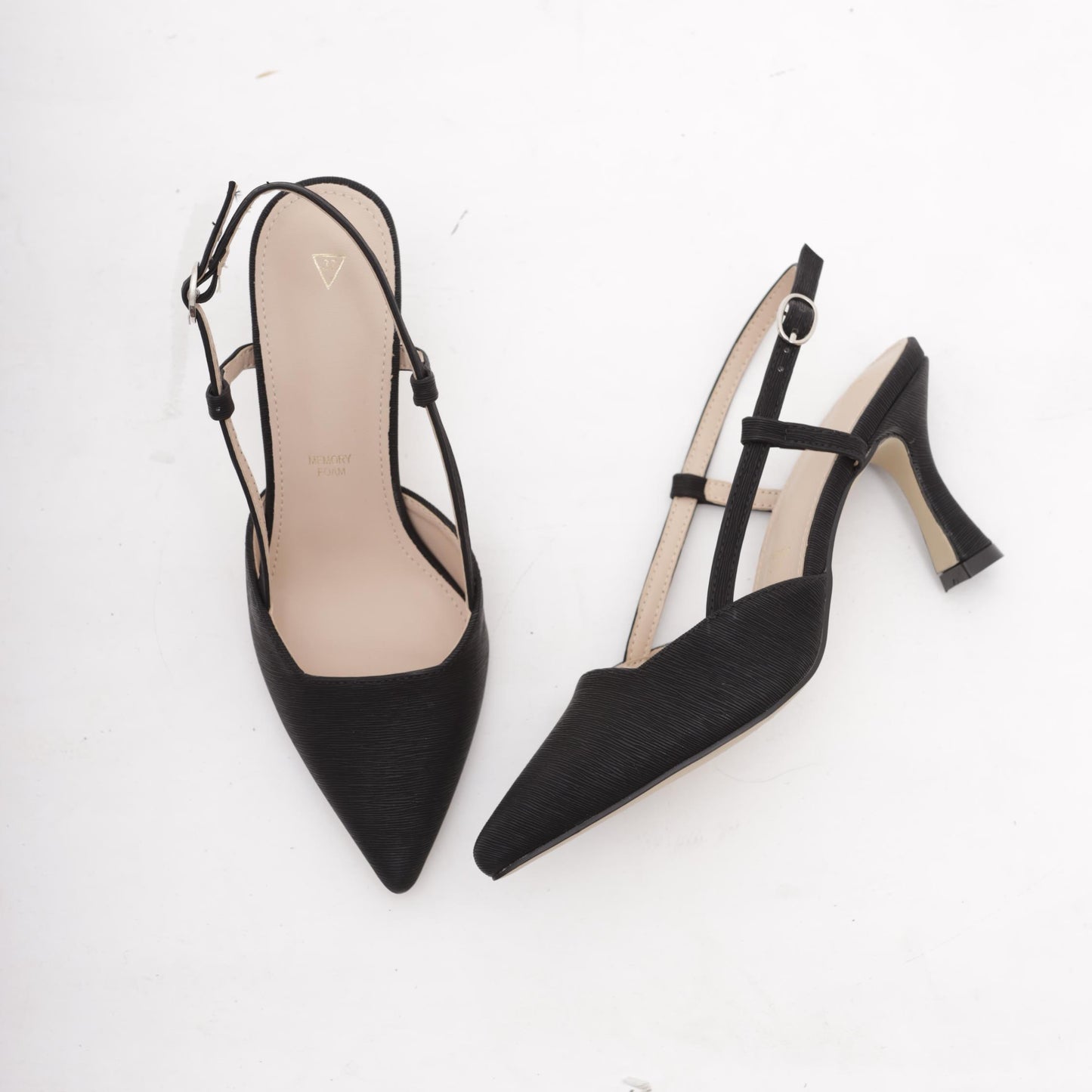 SLINGBACK CHIFFON NERO