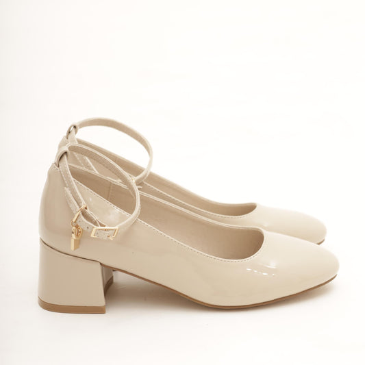 DECOLLETE' CINTURINO PANNA