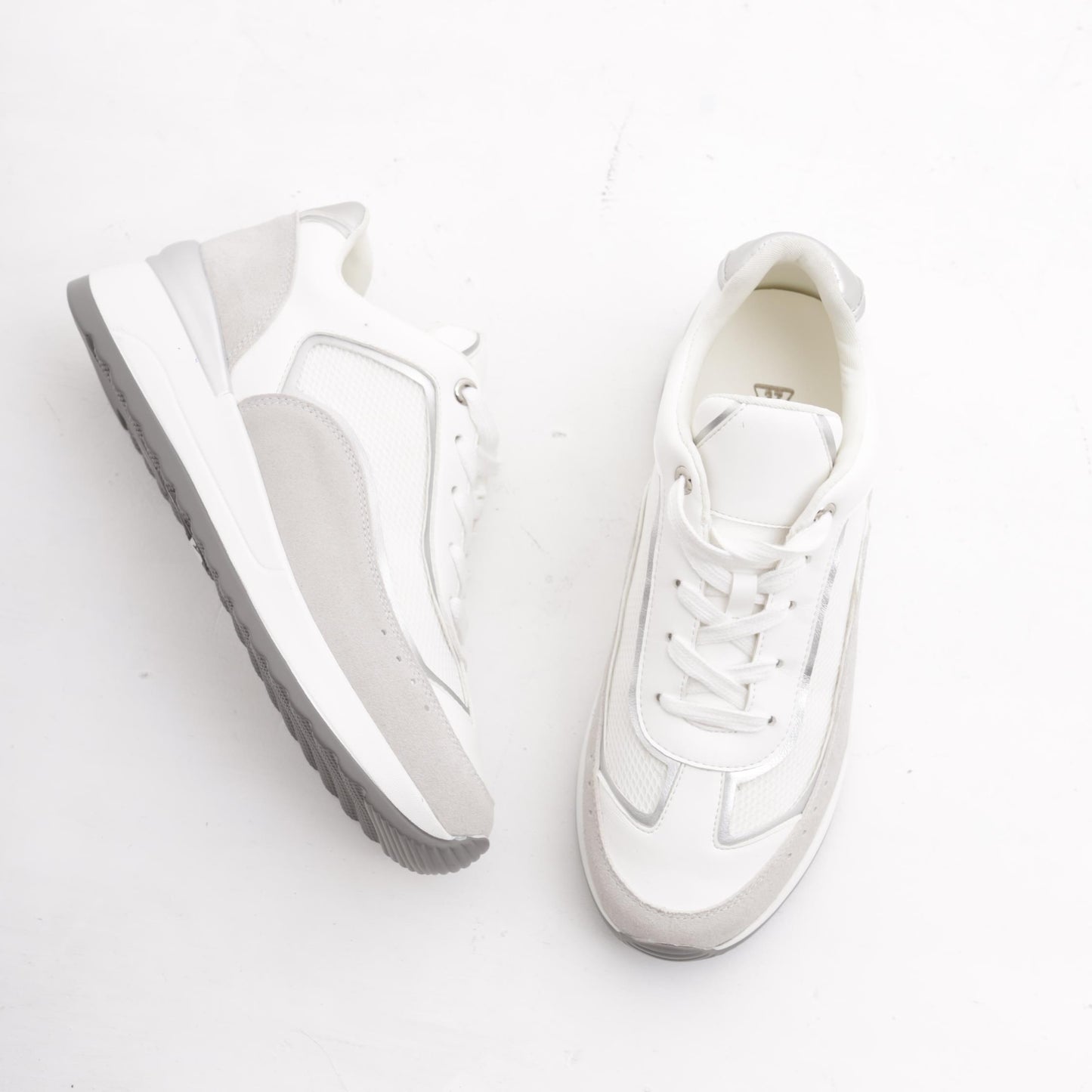 SNEAKERS RETE ALTA BIANCO<BR/>