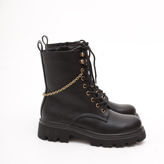 ANFIBIO ALTO CON CATENA NERO MP719PUNE CHOCOLA