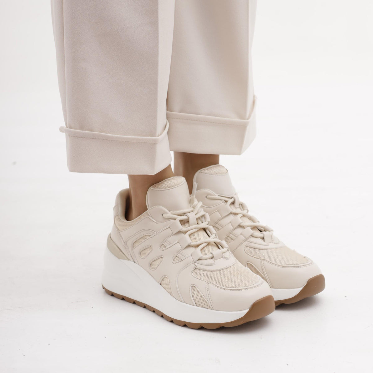 SNEAKERS ZEPPA SHINY BEIGE