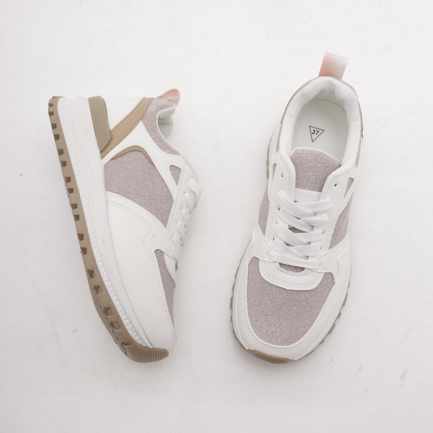 SNEAKERS RUNNING SHINY NUDE<BR/>