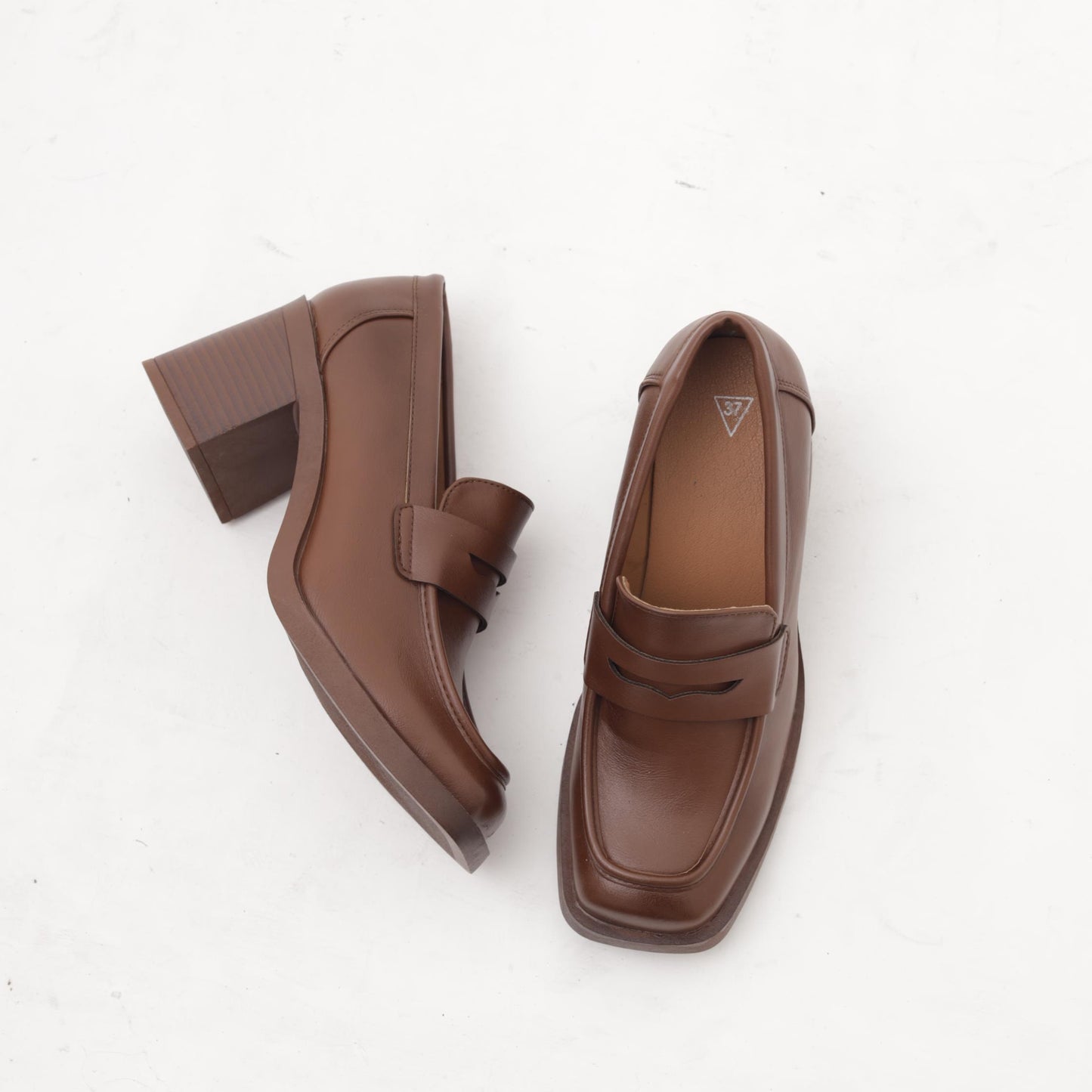 MOCASSINO QUADRATO TACCO MARRONE MP622PUMARRONE CHOCOLA