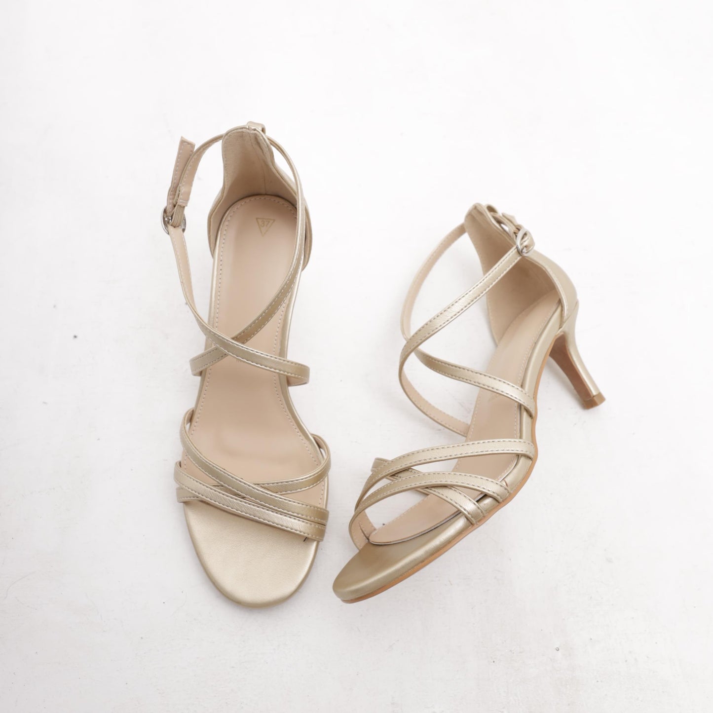 SANDALO FASCETTE INCROCIATE PLATINO