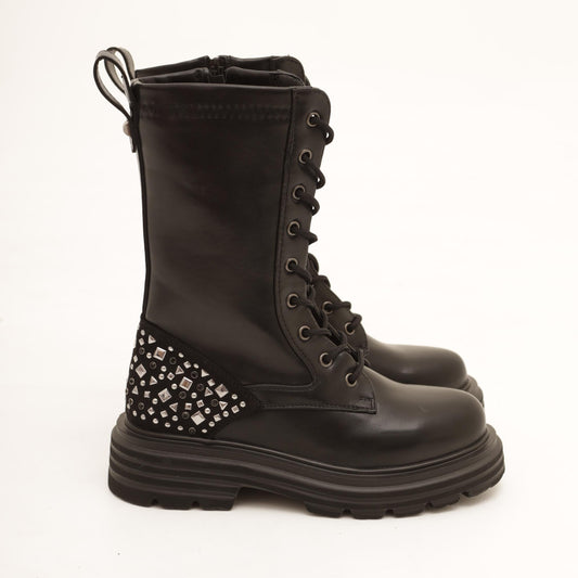 ANFIBIO ALTO BORCHIE NERO