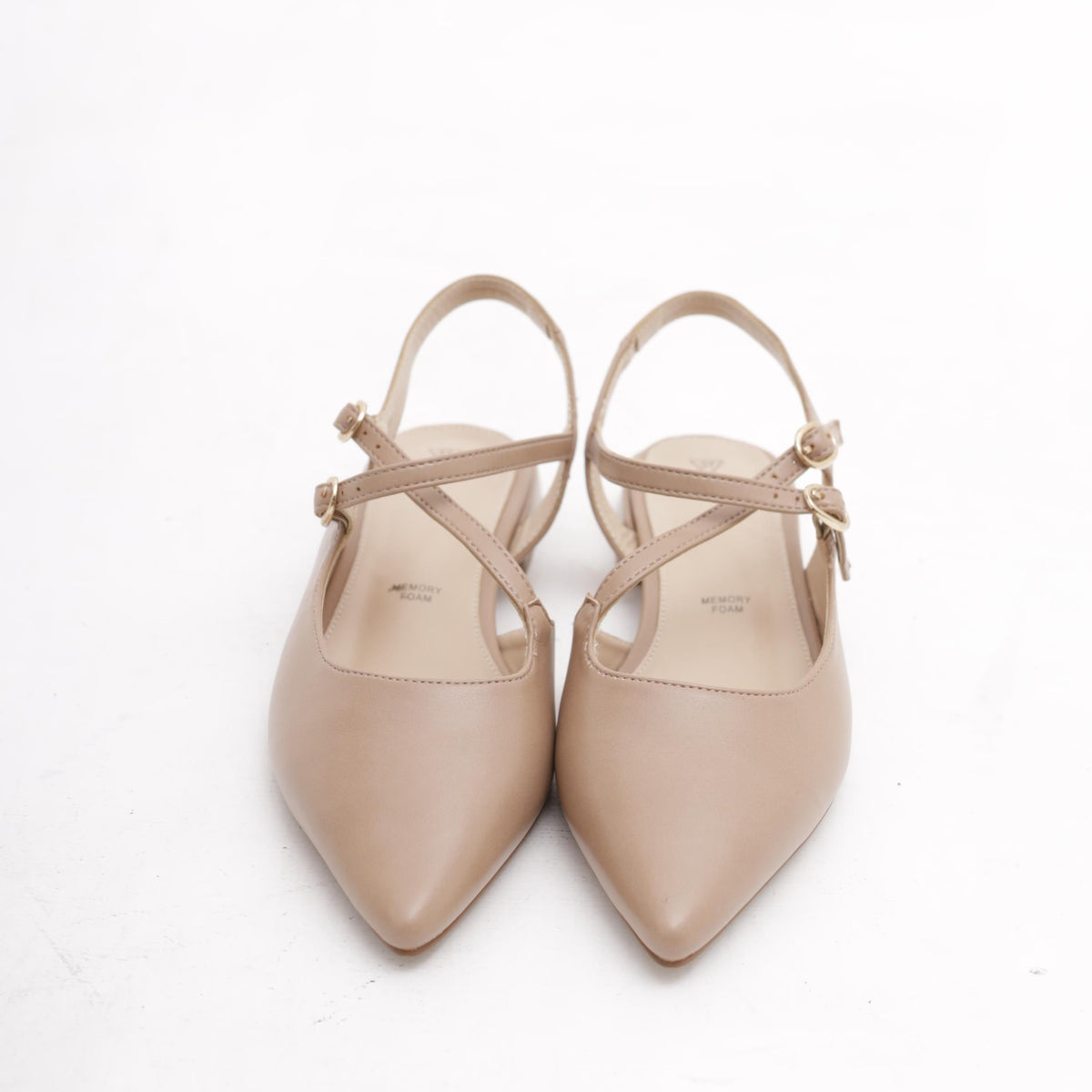 SLINGBACK FLAT INCROCIO DARK NUDE
