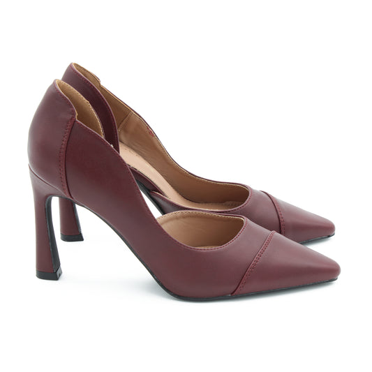DECOLLETE ASIMMETRICA BORDEAUX