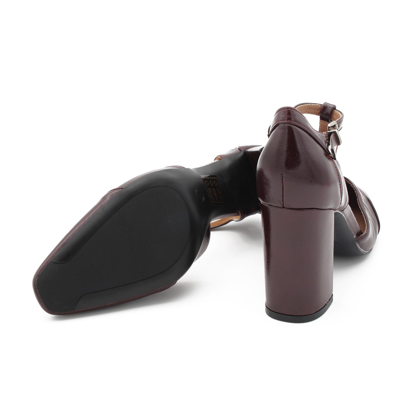 DECOLLETE T-BAR VERNICE BORDEAUX
