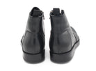 STIVALETTO STRINGATO IN PELLE NERO 