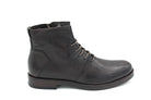 STIVALETTO STRINGATO IN PELLE TESTA DI MORO 