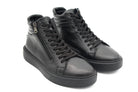 SNEAKERS ALTA IN PELLE NERA 