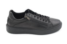 SNEAKERS IN PELLE NERA CON ZIP 