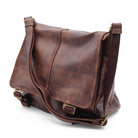 BORSA TRACOLLA ECOPELLE VINTAGE MARRONE 