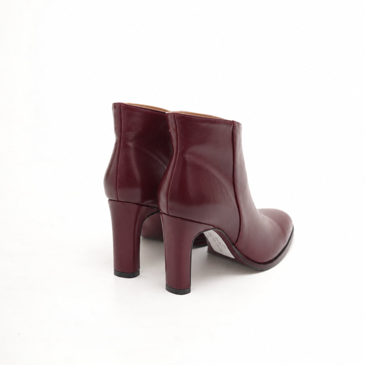 TRONCHETTO LISCIO BORDEAUX CON TACCO 