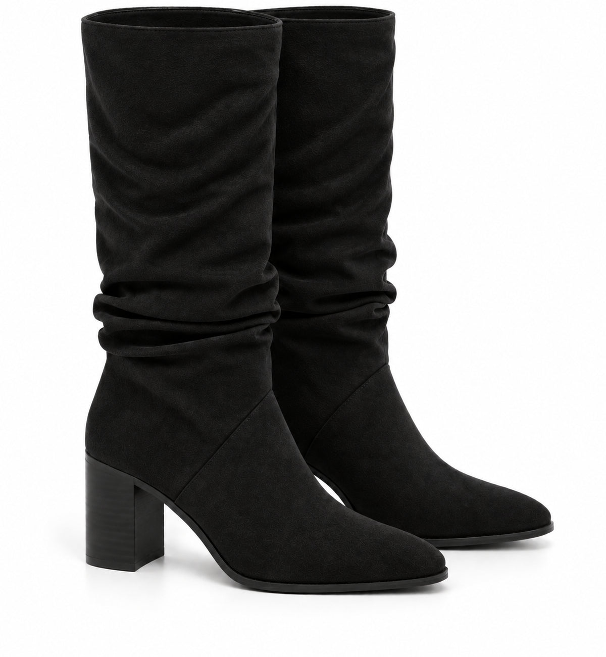 STIVALE ARRICCIATO CAMOSCIO NERO 