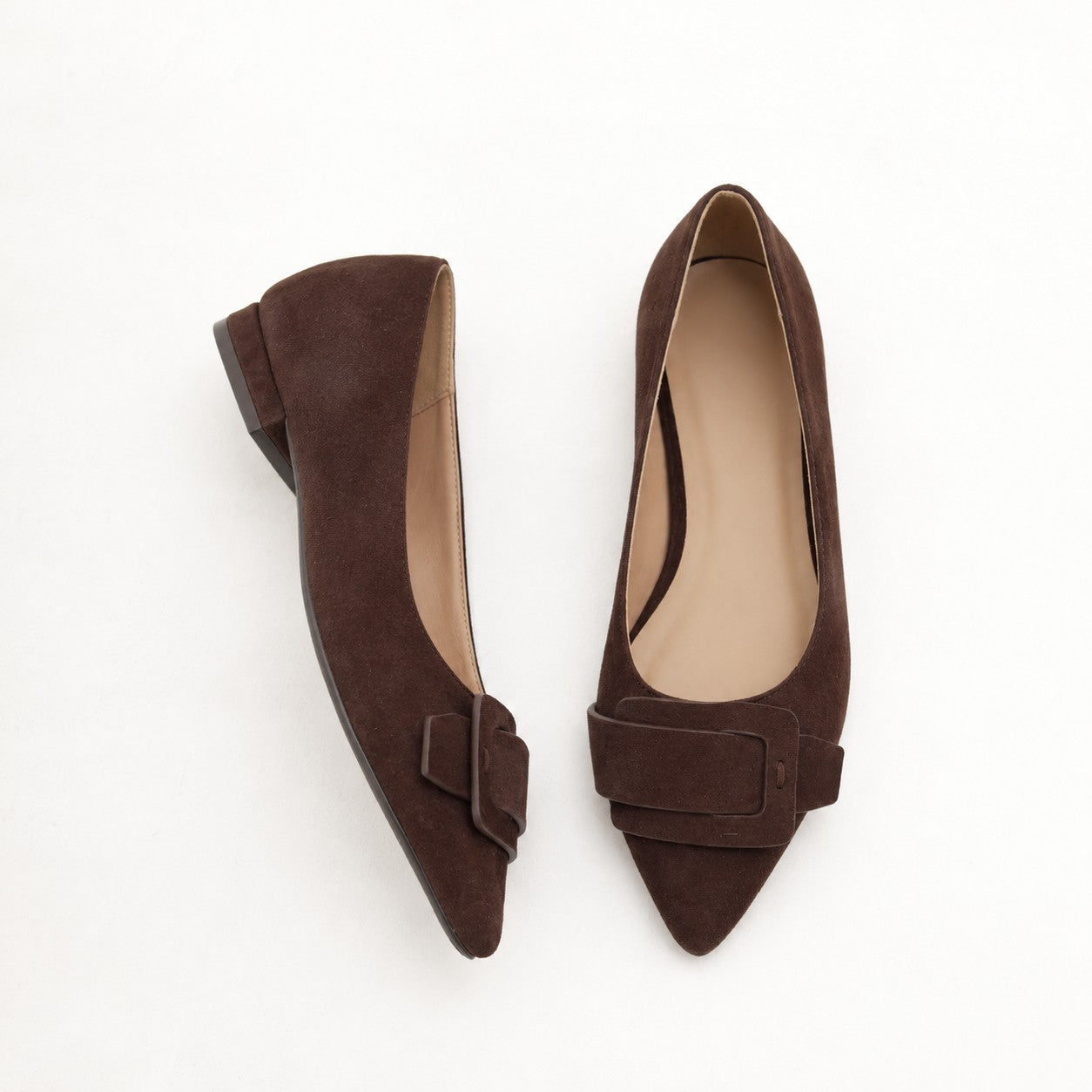 DECOLLETE FLAT MAXI FIBBIA TESTA DI MORO 