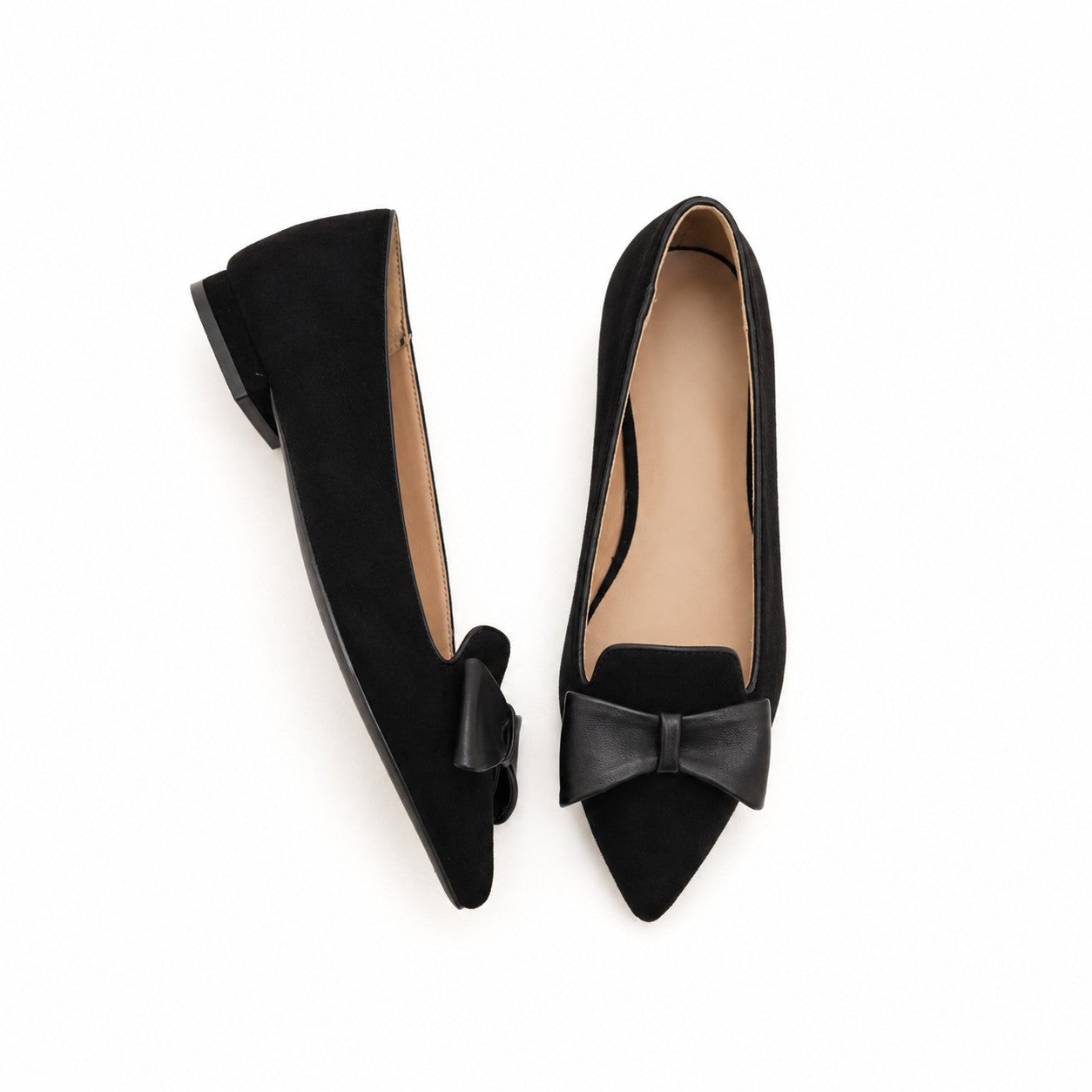 DECOLLETE FLAT FIOCCO NERO 