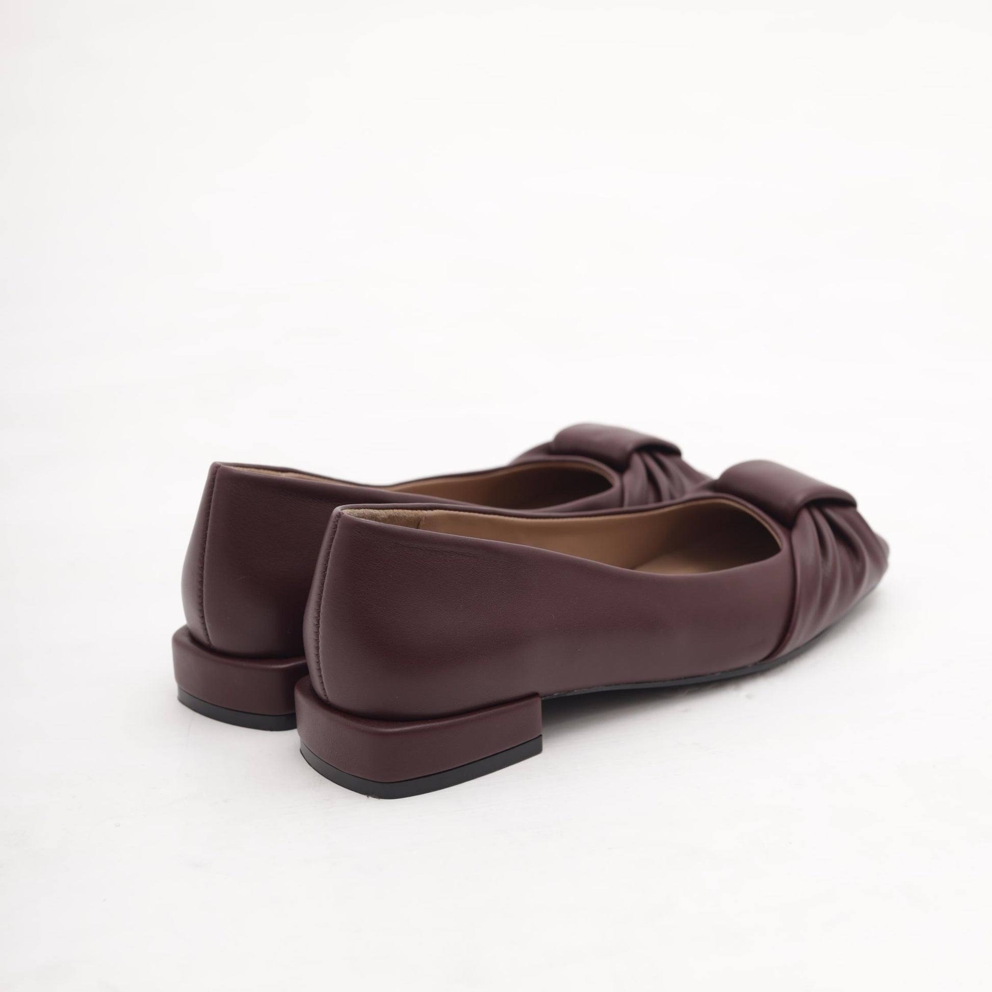 DECOLLETE FLAT NODO BORDEAUX 
