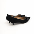 DECOLLETE BASSA MAXI FIBBIA NERO 