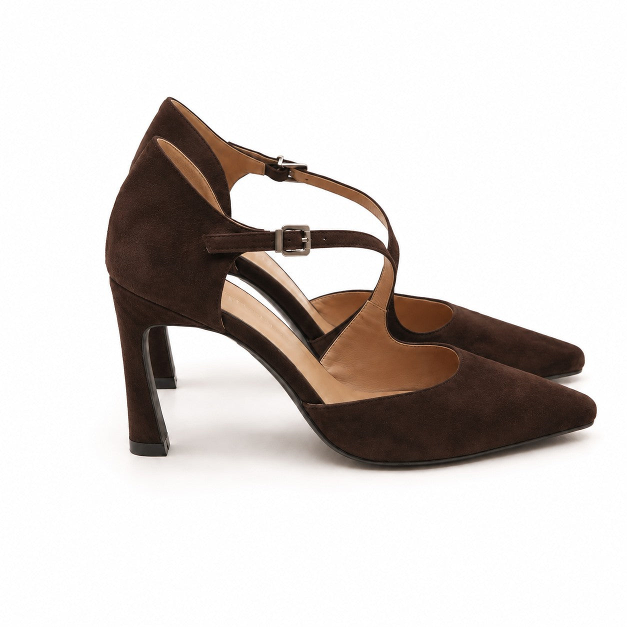 DECOLLETE CINTURINO DIAGONALE TESTA DI MORO<BR/><BR/> 