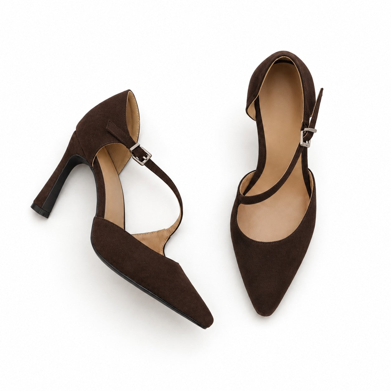 DECOLLETE CINTURINO DIAGONALE TESTA DI MORO<BR/><BR/> 