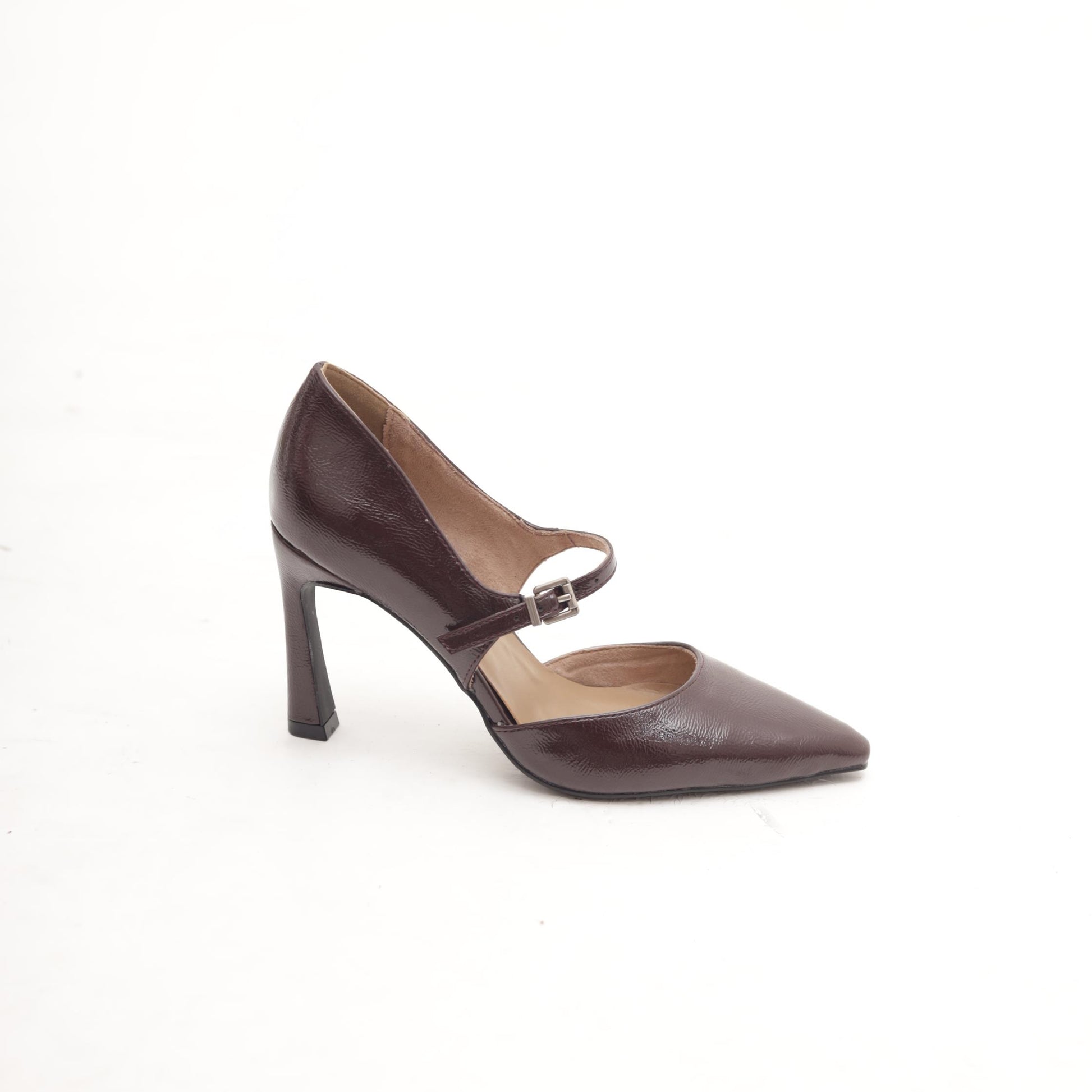 DECOLLETE CON CINTURINO BORDEAUX 
