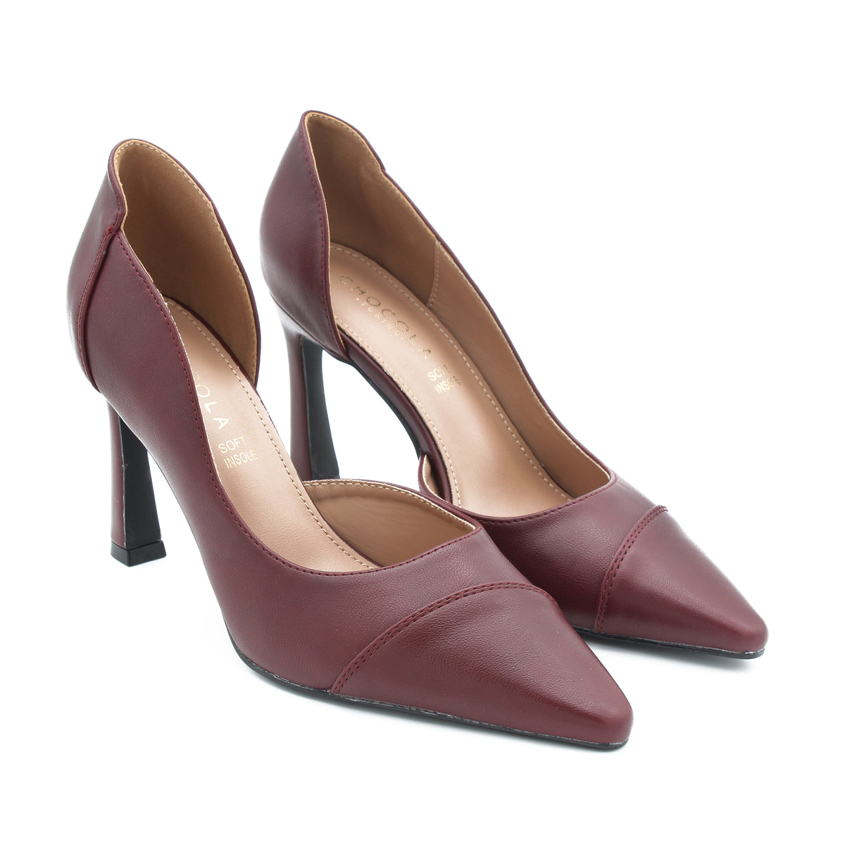 DECOLLETE ASIMMETRICA BORDEAUX 