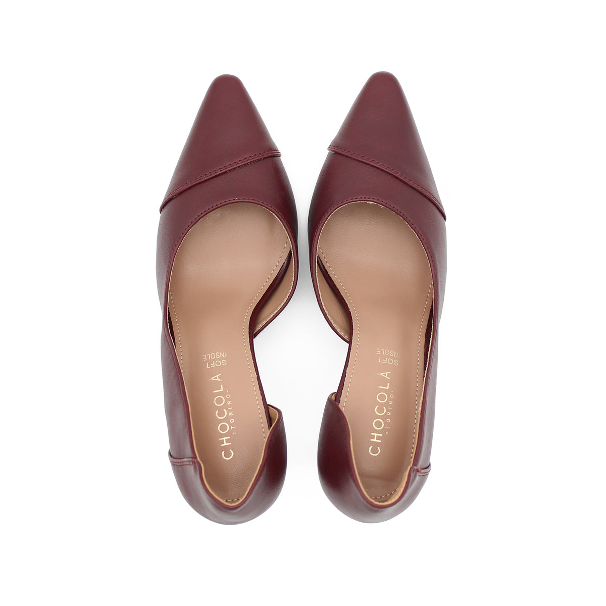 DECOLLETE ASIMMETRICA BORDEAUX 