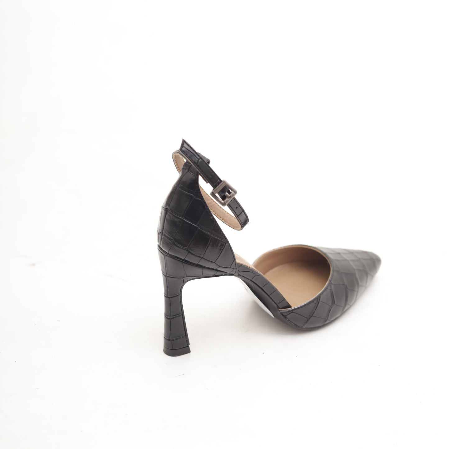 DECOLLETE CON CINTURINO COCCO NERO 