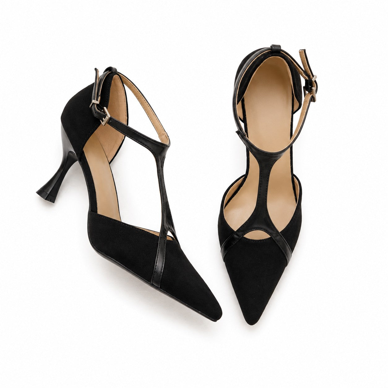 DECOLLETE T-BAR NERO 