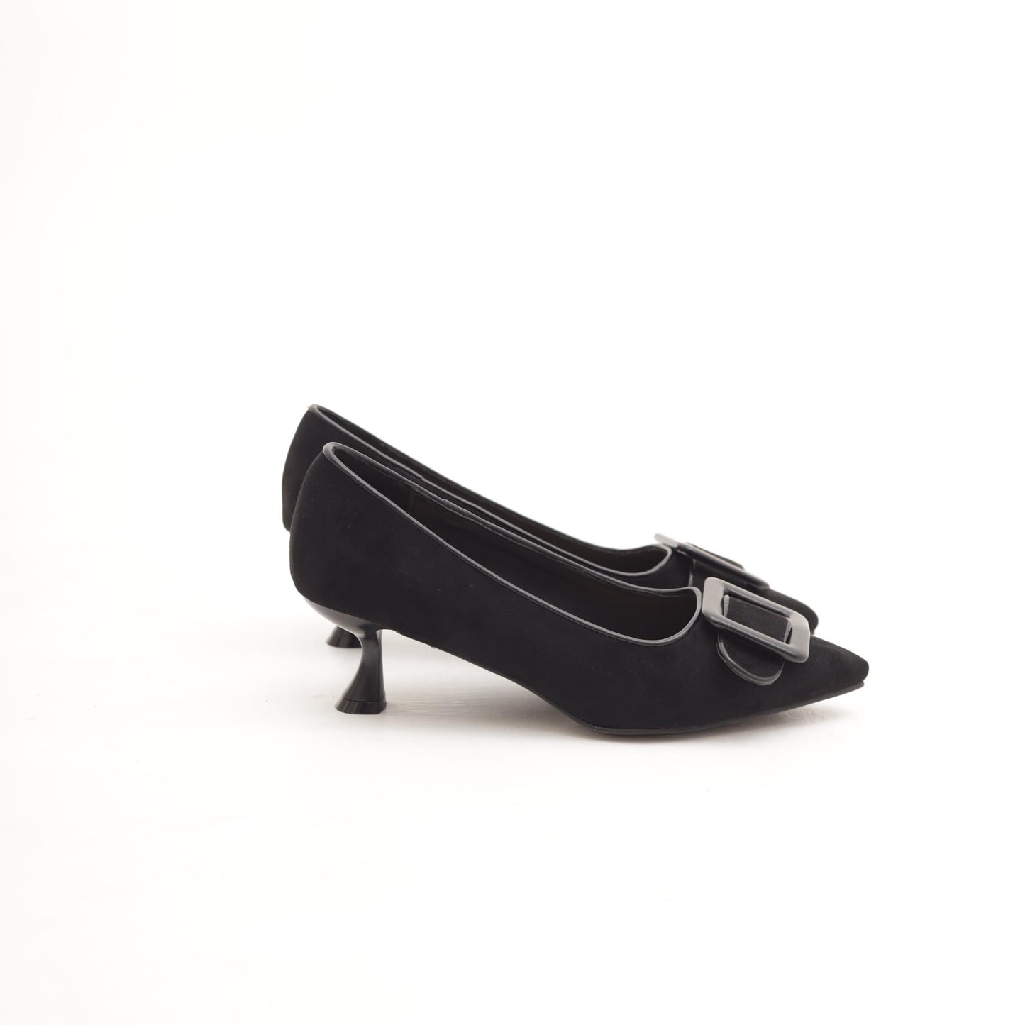 DECOLLETE MAXI FIBBIA NERO 
