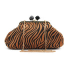 BORSA PASTICCINO ZEBRATA MARRONE 