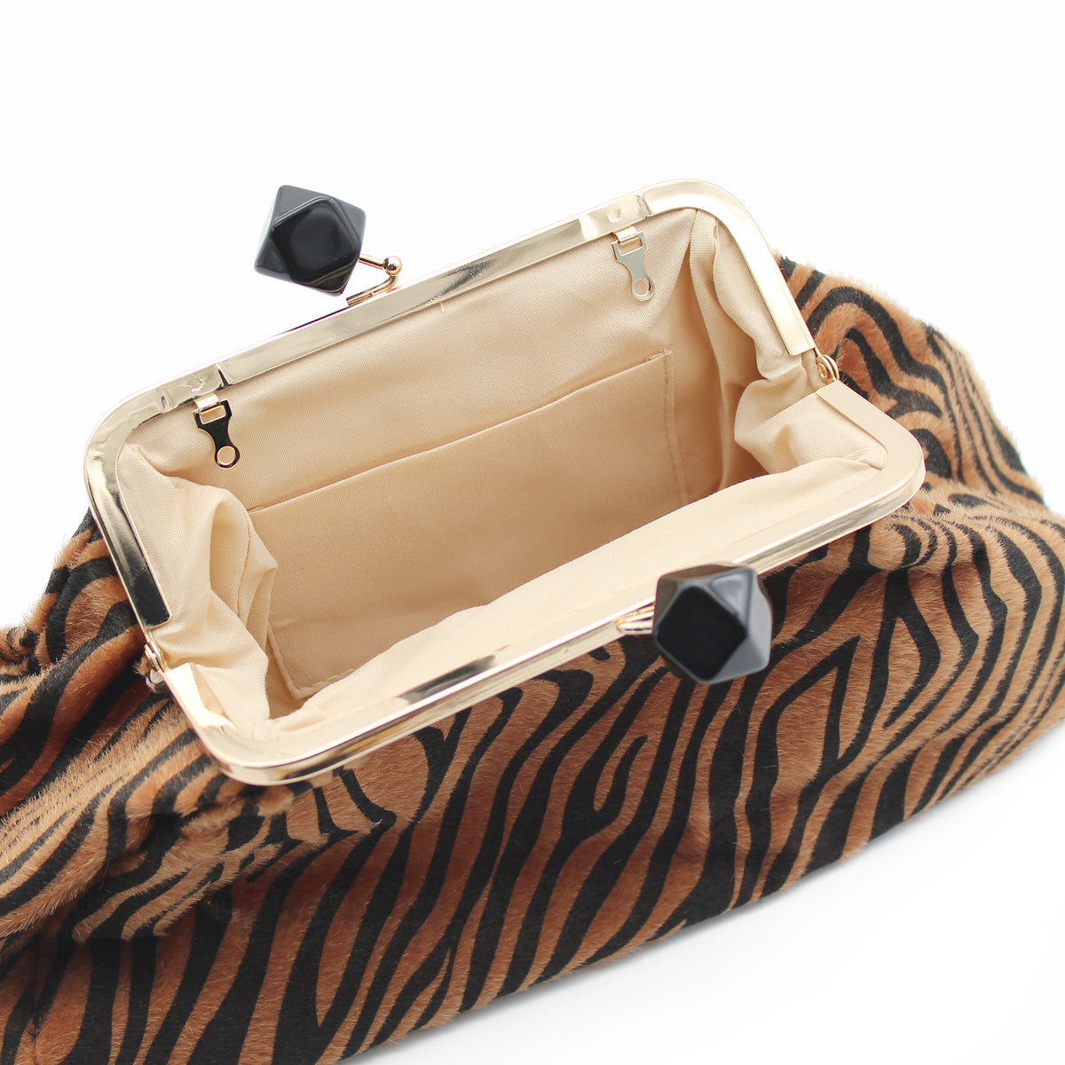 BORSA PASTICCINO ZEBRATA MARRONE 