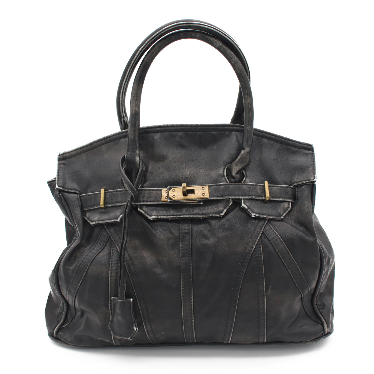 BORSA DOPPIO MANICO NERA 