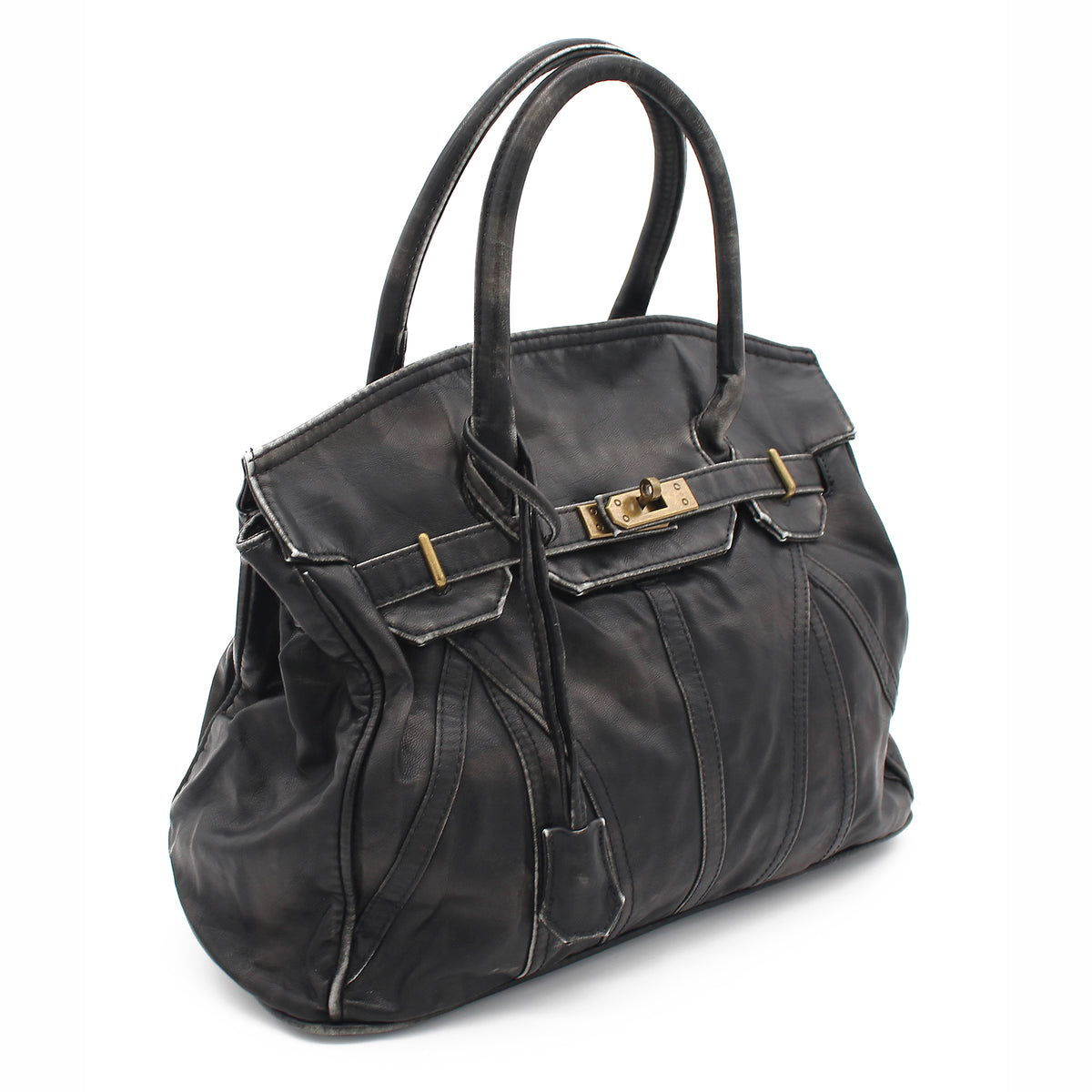 BORSA DOPPIO MANICO NERA 
