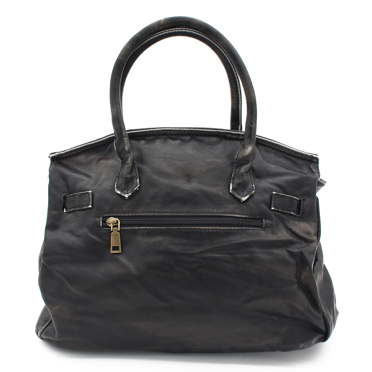 BORSA DOPPIO MANICO NERA 