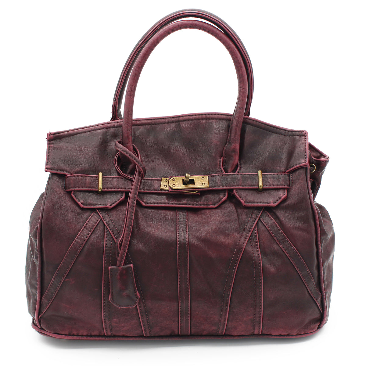 BORSA DOPPIO MANICO BORDEAUX 