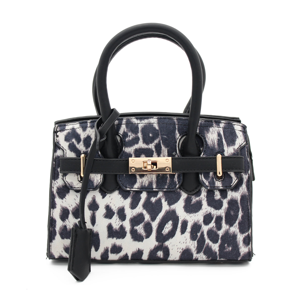 BORSA PICCOLA RIGIDA MACULATA NERA 
