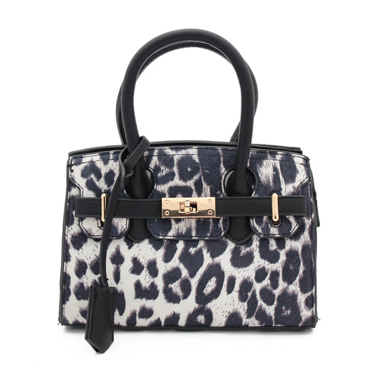 BORSA PICCOLA RIGIDA MACULATA NERA 